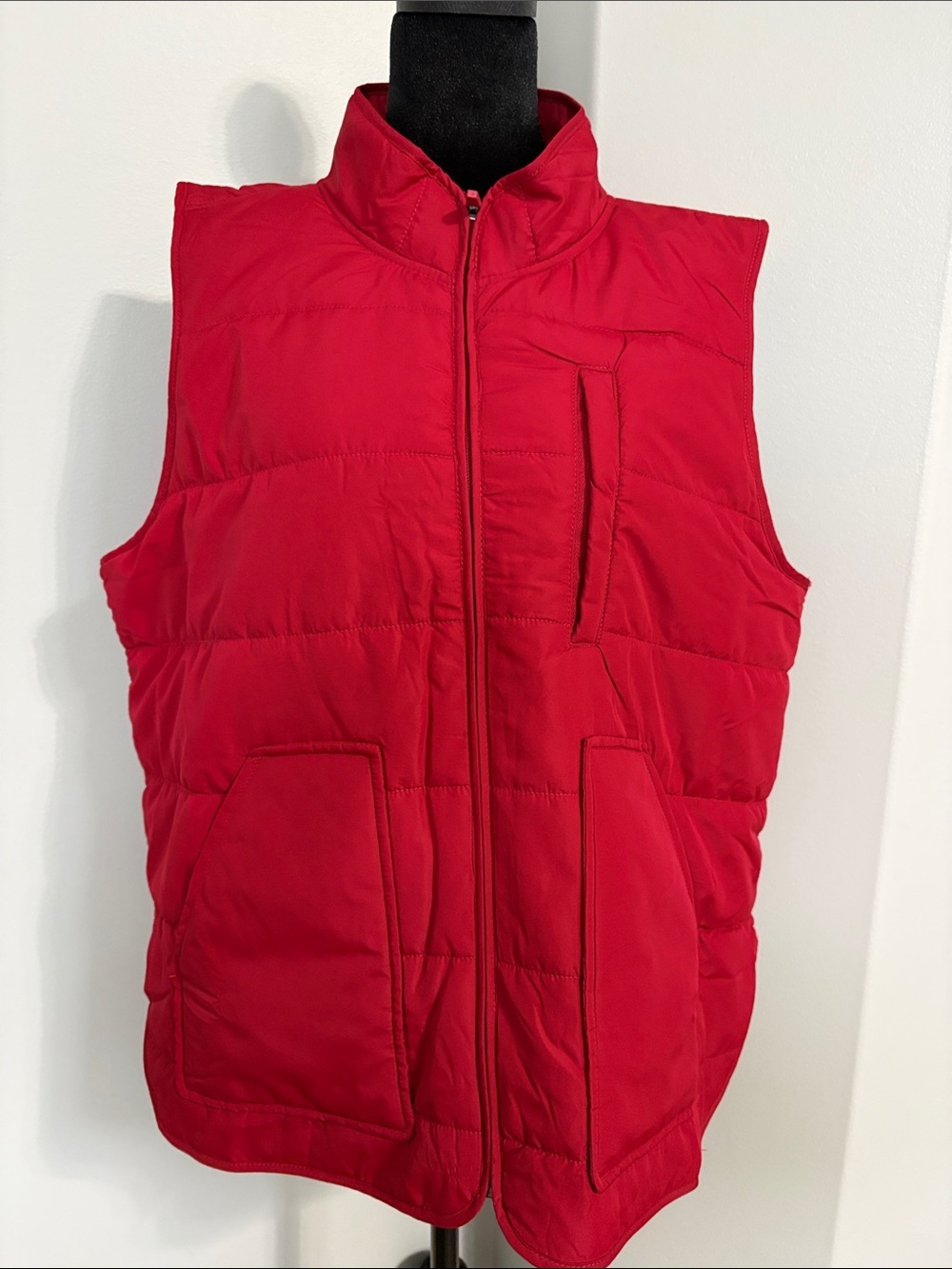 Maurices Red Quilted Puffer Vest - Stand Collar
